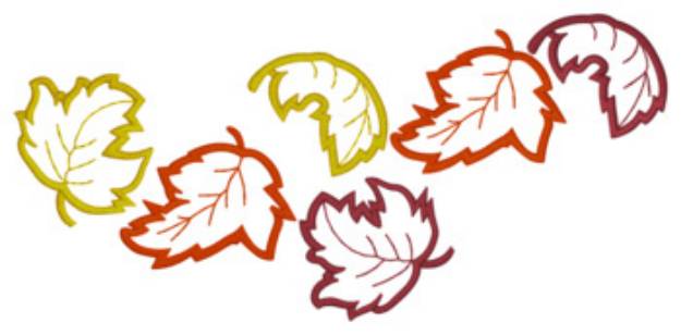 Picture of Floating Leaves Machine Embroidery Design