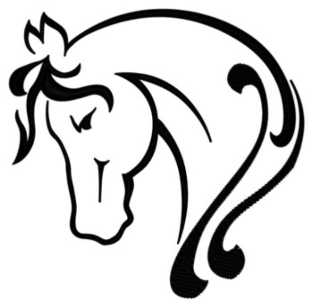 Picture of Horse Head Machine Embroidery Design