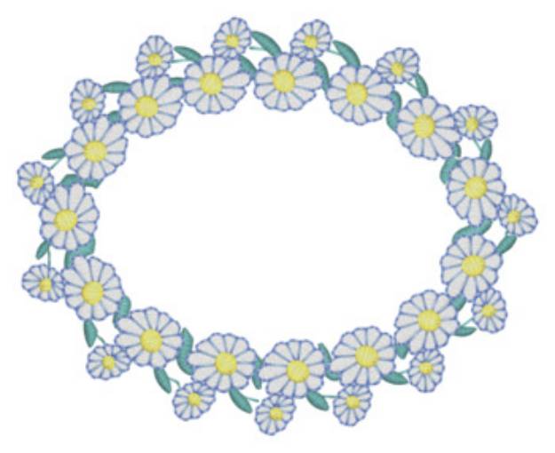 Picture of Sm. Daisy Wreath Machine Embroidery Design