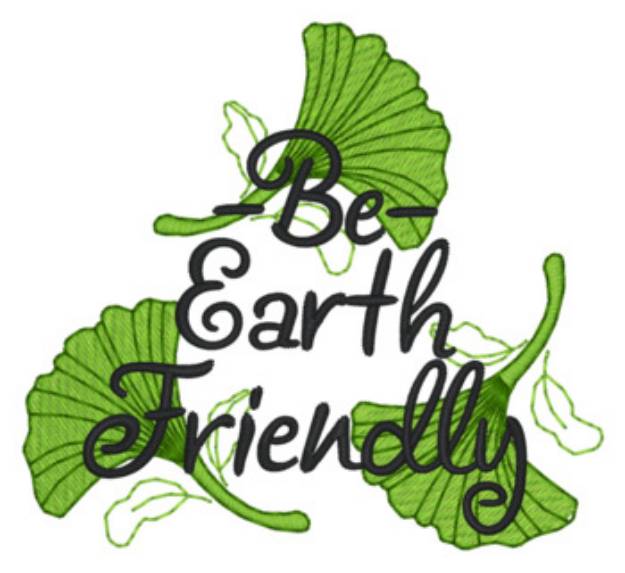 Picture of Be Earth Friendly Machine Embroidery Design