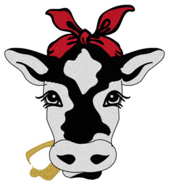 Picture of Holstein Cow Machine Embroidery Design