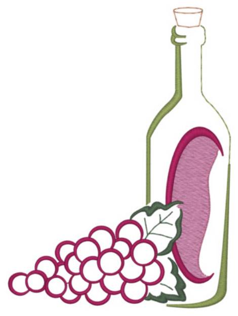 Picture of Wine Bottle Machine Embroidery Design