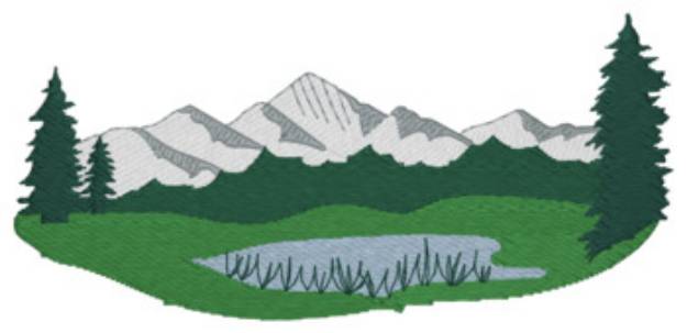 Picture of Mountain Scene Machine Embroidery Design