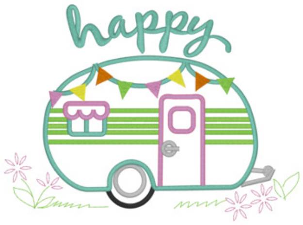 Picture of Happy Camper Machine Embroidery Design