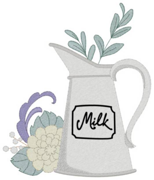 Picture of Milk Pitcher Machine Embroidery Design