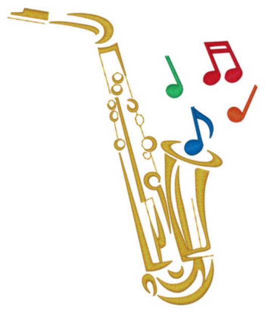 Picture of Saxophone Machine Embroidery Design