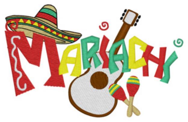 Picture of Mariachi Machine Embroidery Design