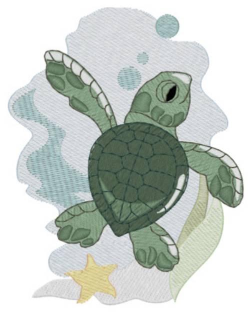 Picture of Baby Sea Turtle Machine Embroidery Design