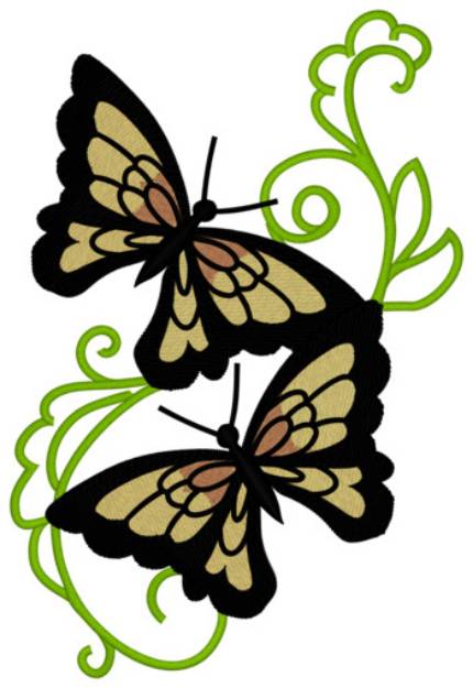 Picture of Butterflies Machine Embroidery Design