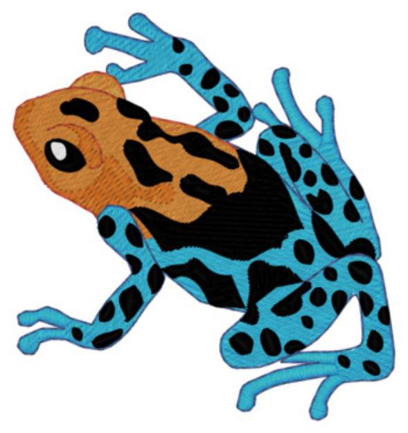 Picture of Poison Dart Frog Machine Embroidery Design