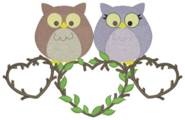 Picture of Owls Machine Embroidery Design