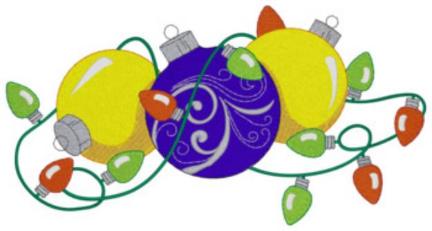 Picture of Xmas Ornaments Machine Embroidery Design