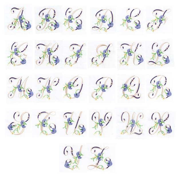 Picture of CORNFLOWER MONOGRAMS Embroidery Project Pack