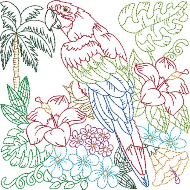 Picture of Parrot Machine Embroidery Design