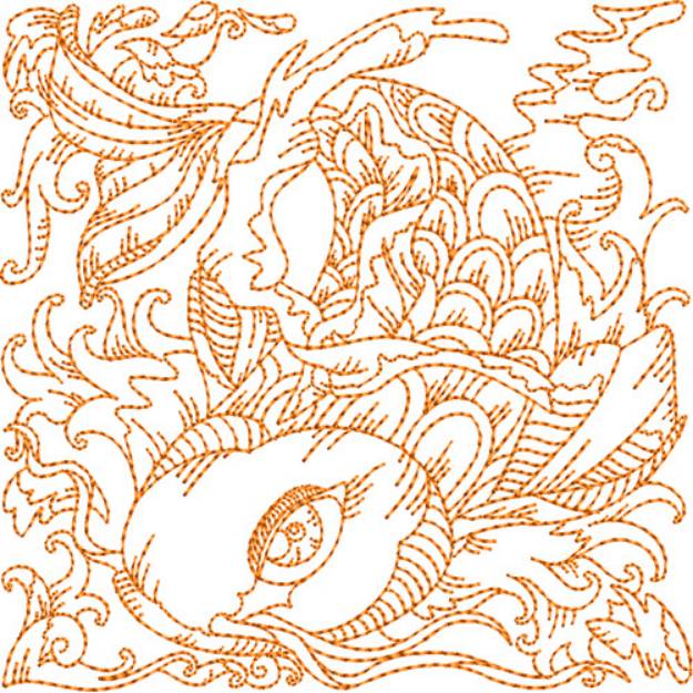 Picture of Koi Fish Machine Embroidery Design