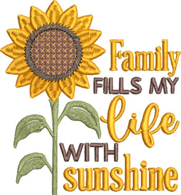 Picture of Family Fills my Life Machine Embroidery Design