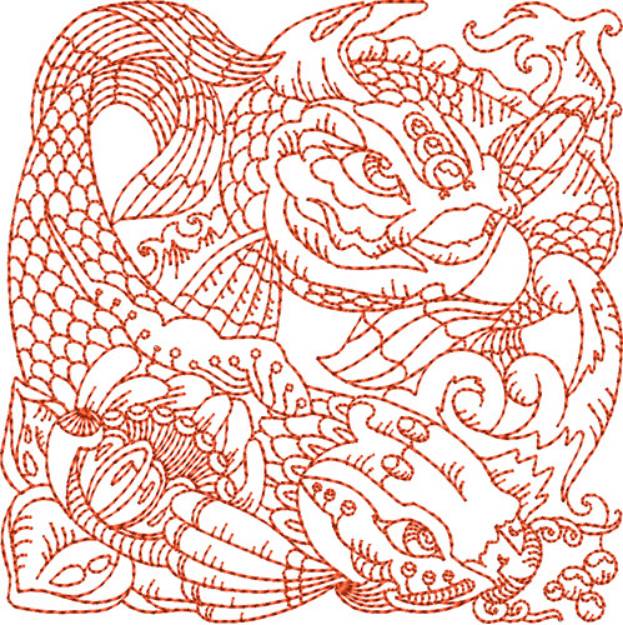 Picture of Koi Fish Machine Embroidery Design