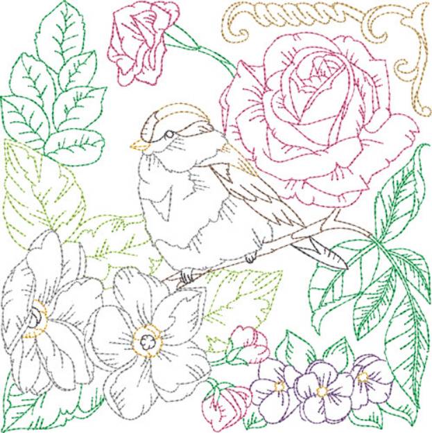 Picture of Bird Machine Embroidery Design