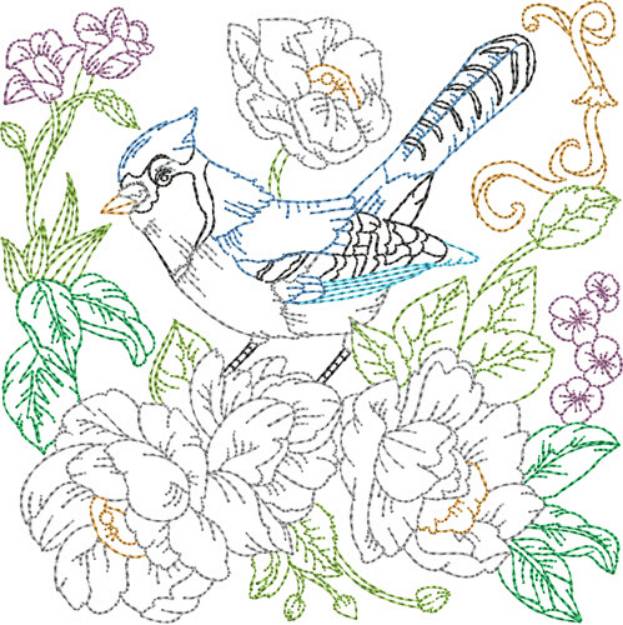 Picture of Bluebird Machine Embroidery Design