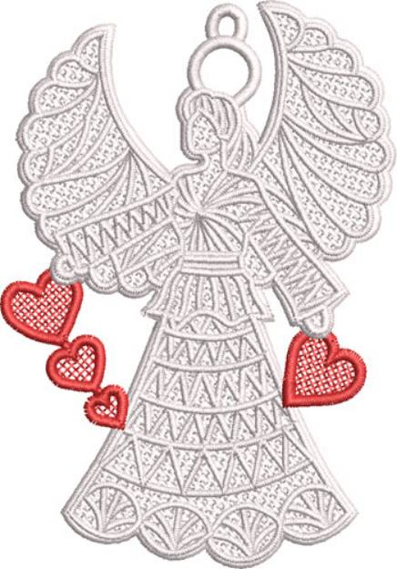 Picture of Smaller Blank FSL Angel Machine Embroidery Design