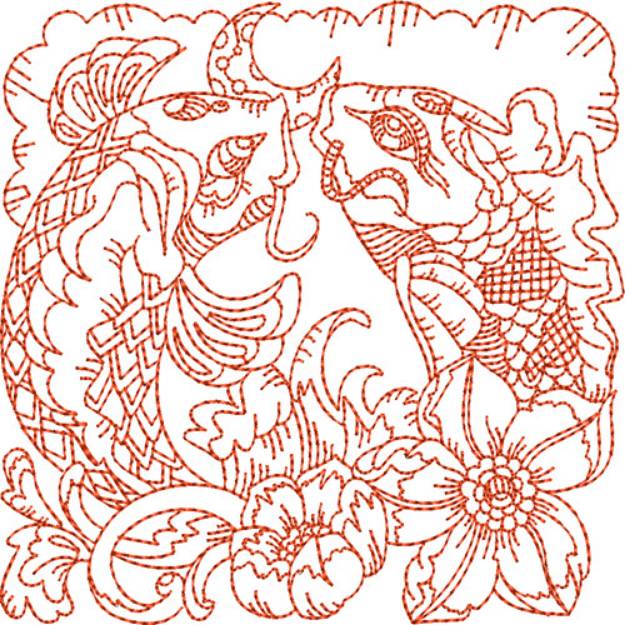 Picture of Koi Fish Machine Embroidery Design