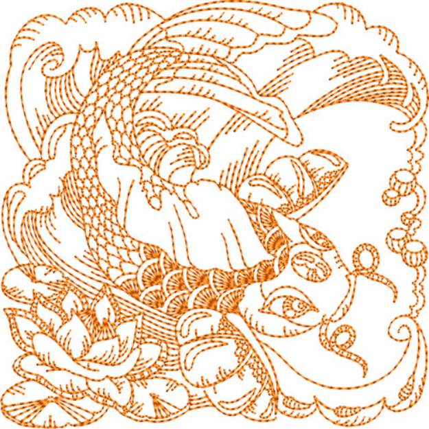 Picture of Koi Fish Machine Embroidery Design