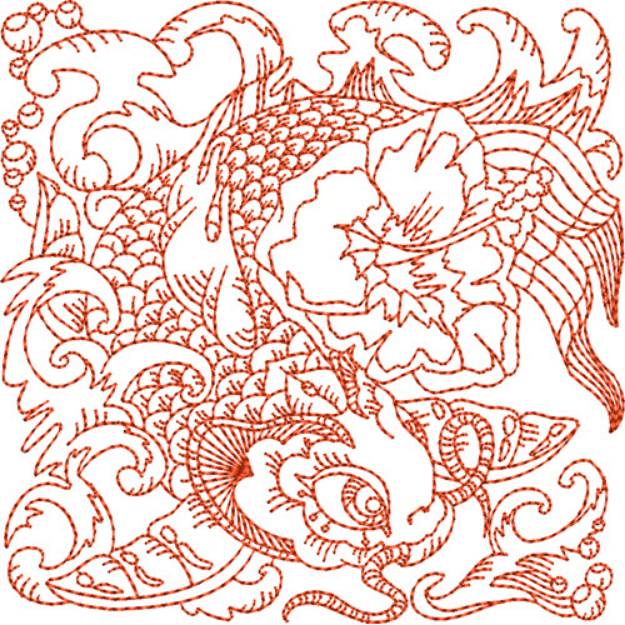 Picture of Koi Fish Machine Embroidery Design