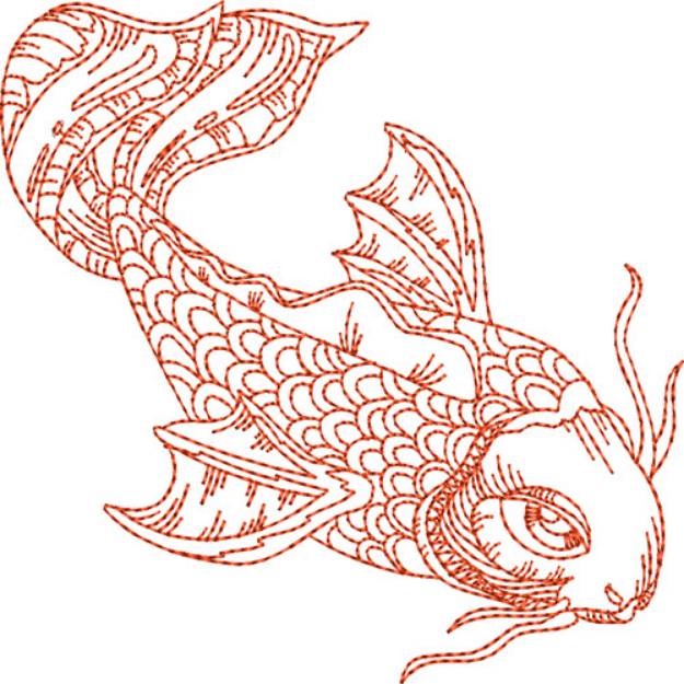 Picture of Koi Fish Machine Embroidery Design