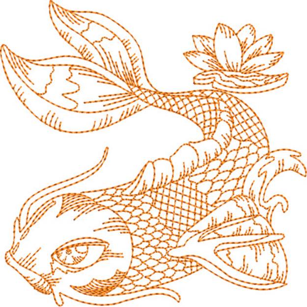 Picture of Koi Fish Machine Embroidery Design