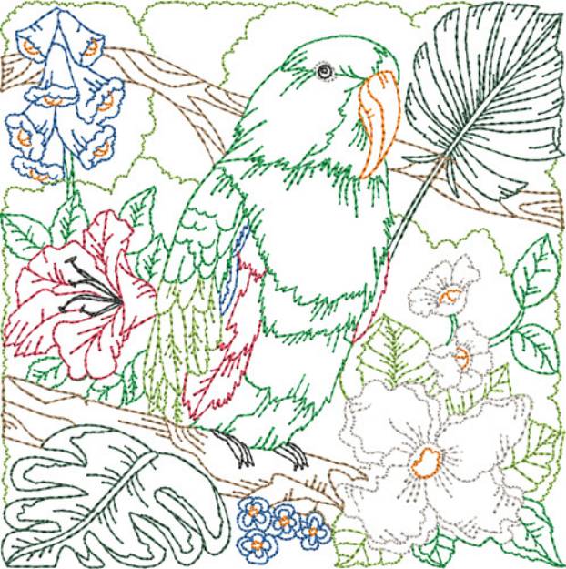 Picture of Parrot Machine Embroidery Design