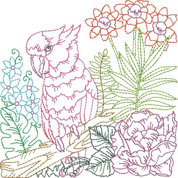 Picture of Parrot Machine Embroidery Design