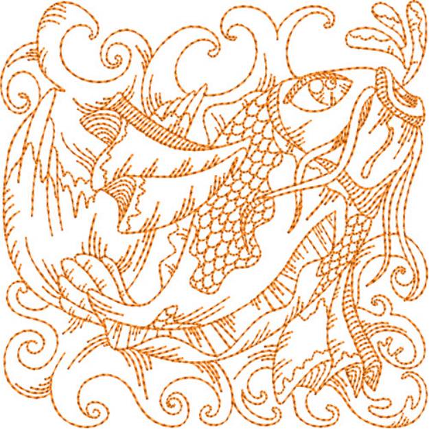 Picture of Koi Fish Machine Embroidery Design