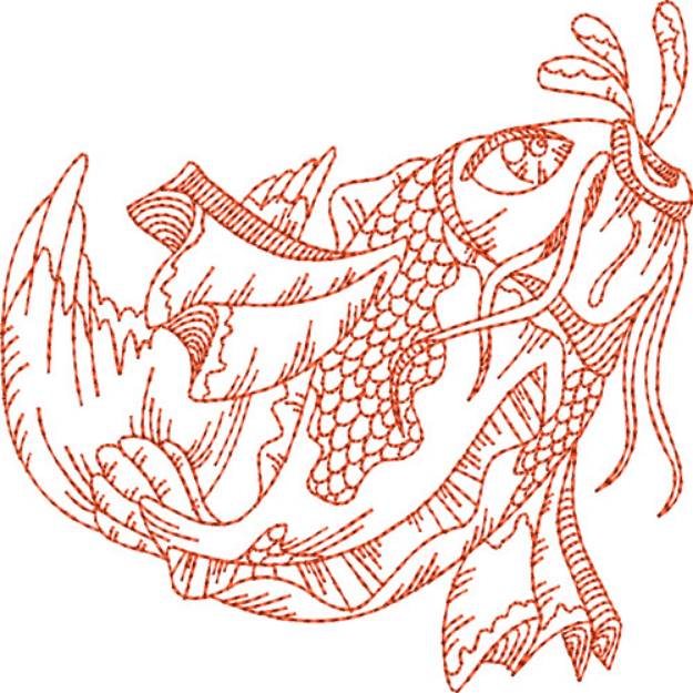 Picture of Koi Fish Machine Embroidery Design