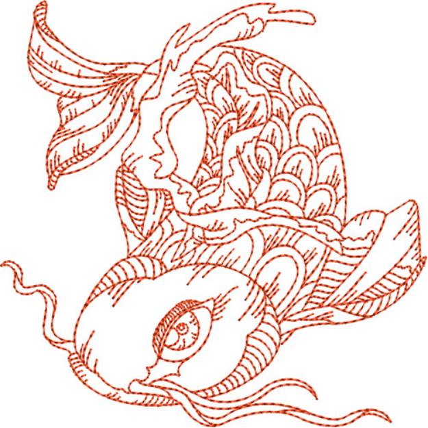 Picture of Koi Fish Machine Embroidery Design