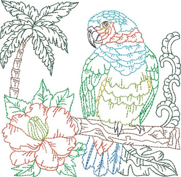 Picture of Parrot Machine Embroidery Design