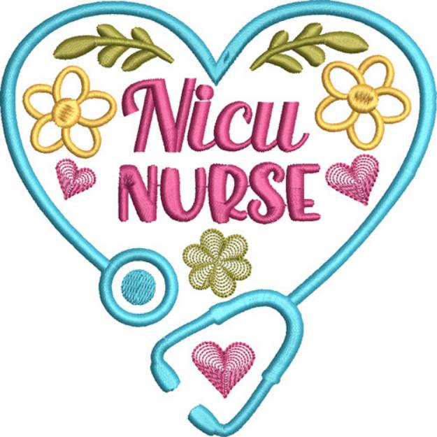 Picture of Nurse Hearts Nicu Nurse Machine Embroidery Design