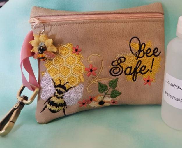 Picture of Bee safe Embroidery Project Pack