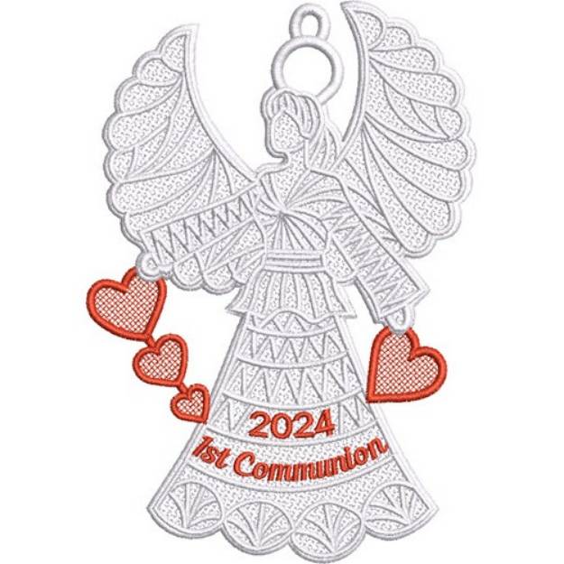 Picture of First Communion 2024  FSL Angel Machine Embroidery Design