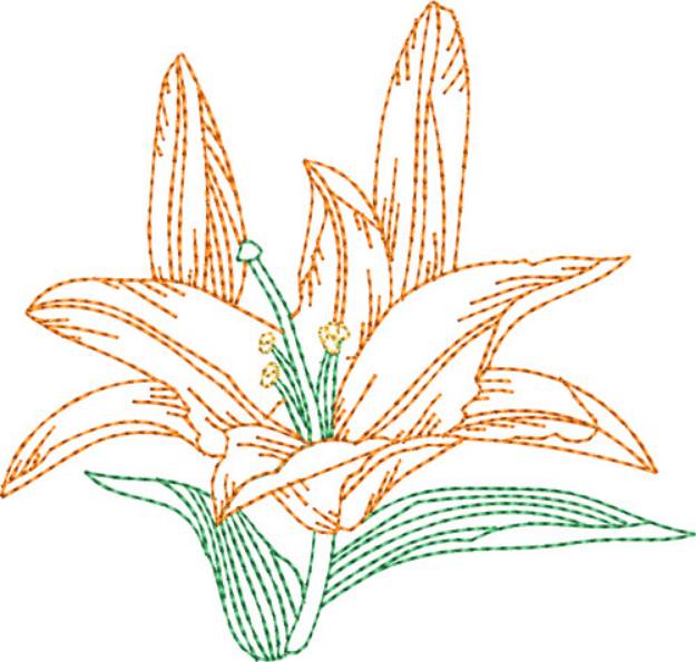 Picture of Lillies Machine Embroidery Design