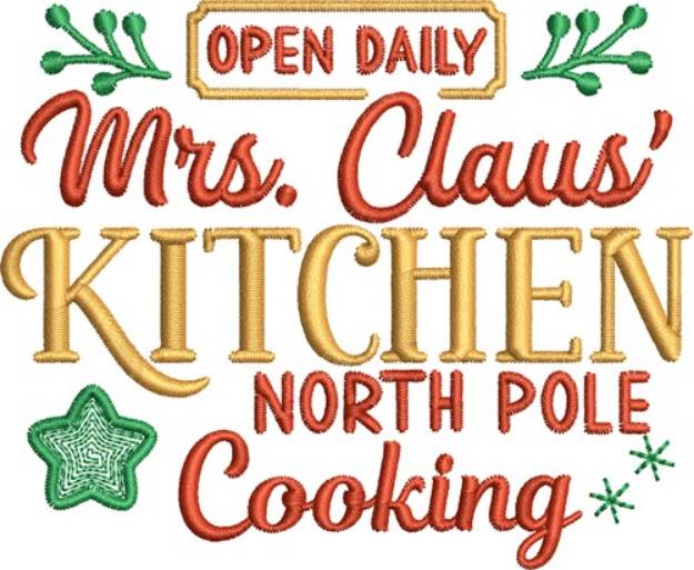 Picture of Mrs Claus Kitchen Machine Embroidery Design