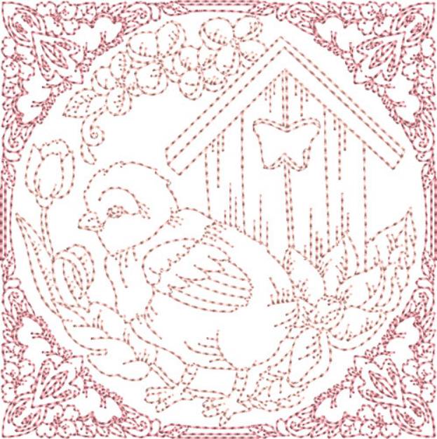 Picture of Easter Quilt Blocks Chicks Machine Embroidery Design