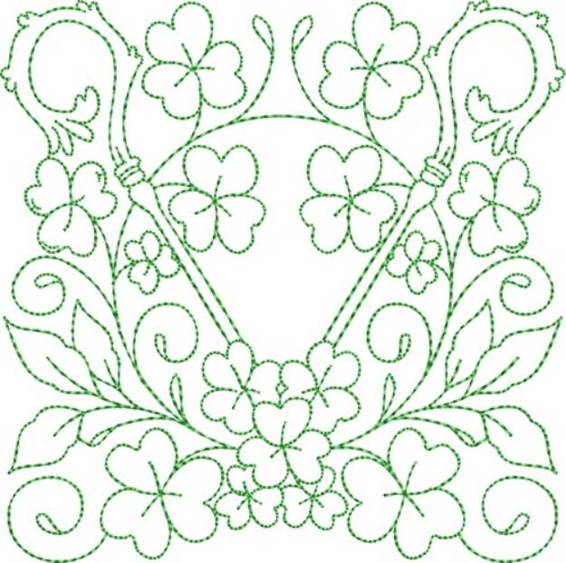 Picture of 
Circle of Life St. Patrick Quilt Block Machine Embroidery Design