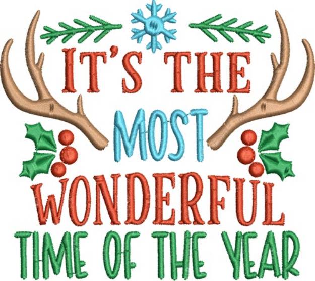 Picture of The Most Wonderful Time of the Year Machine Embroidery Design