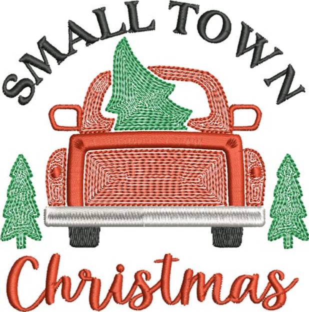 Picture of Small Town Christmas Machine Embroidery Design