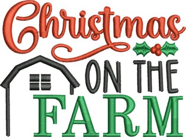 Picture of Christmas on the Farm Machine Embroidery Design