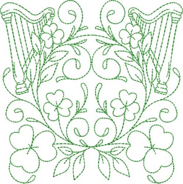 Picture of 
Circle of Life St. Patrick Quilt Block Machine Embroidery Design