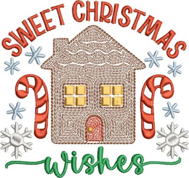 Picture of Sweet Christmas Wishes Machine Embroidery Design