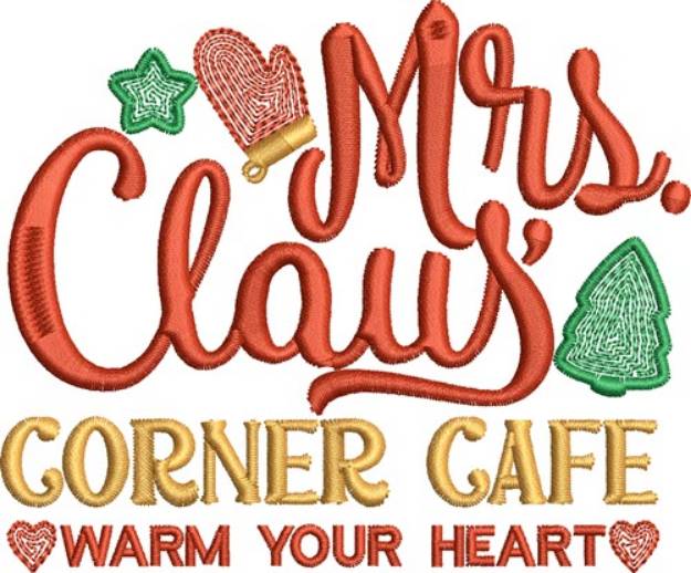 Picture of Mrs Claus Corner Kitchen Machine Embroidery Design