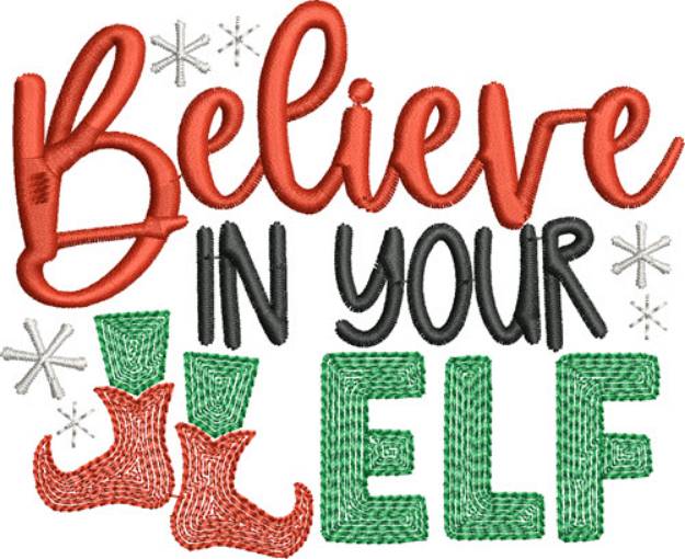 Picture of Believe in Your Elf Machine Embroidery Design