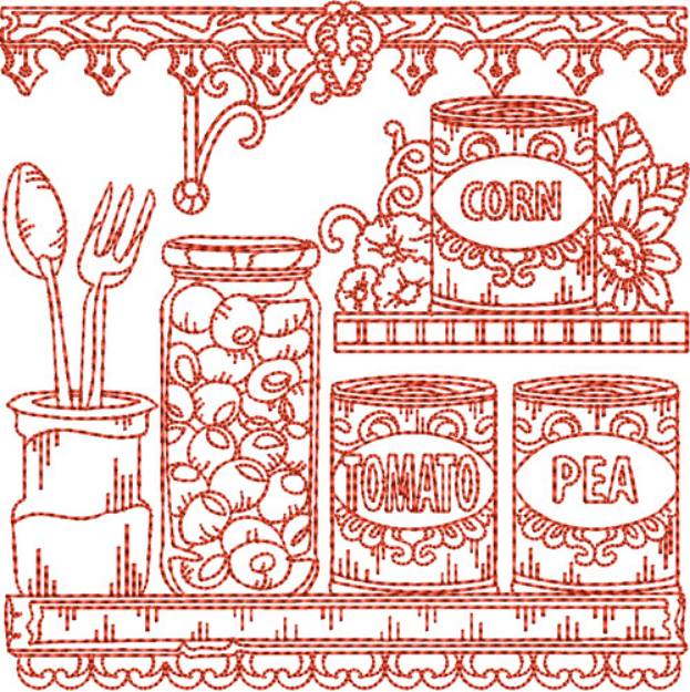 Picture of Vintage Kitchen Quilt Blocks Machine Embroidery Design